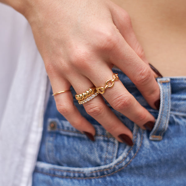 Anel Chain Dourado