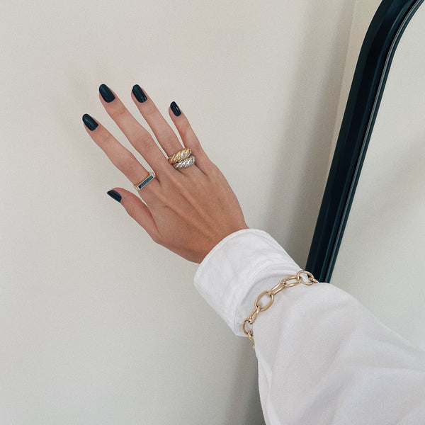 Anel Croissant Dourado