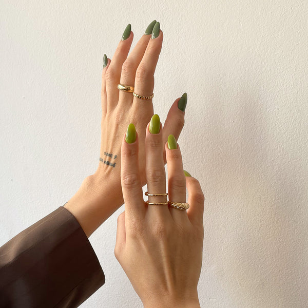 Anel Croissant Dourado