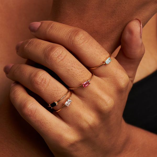 Anel Tali Cristal Dourado