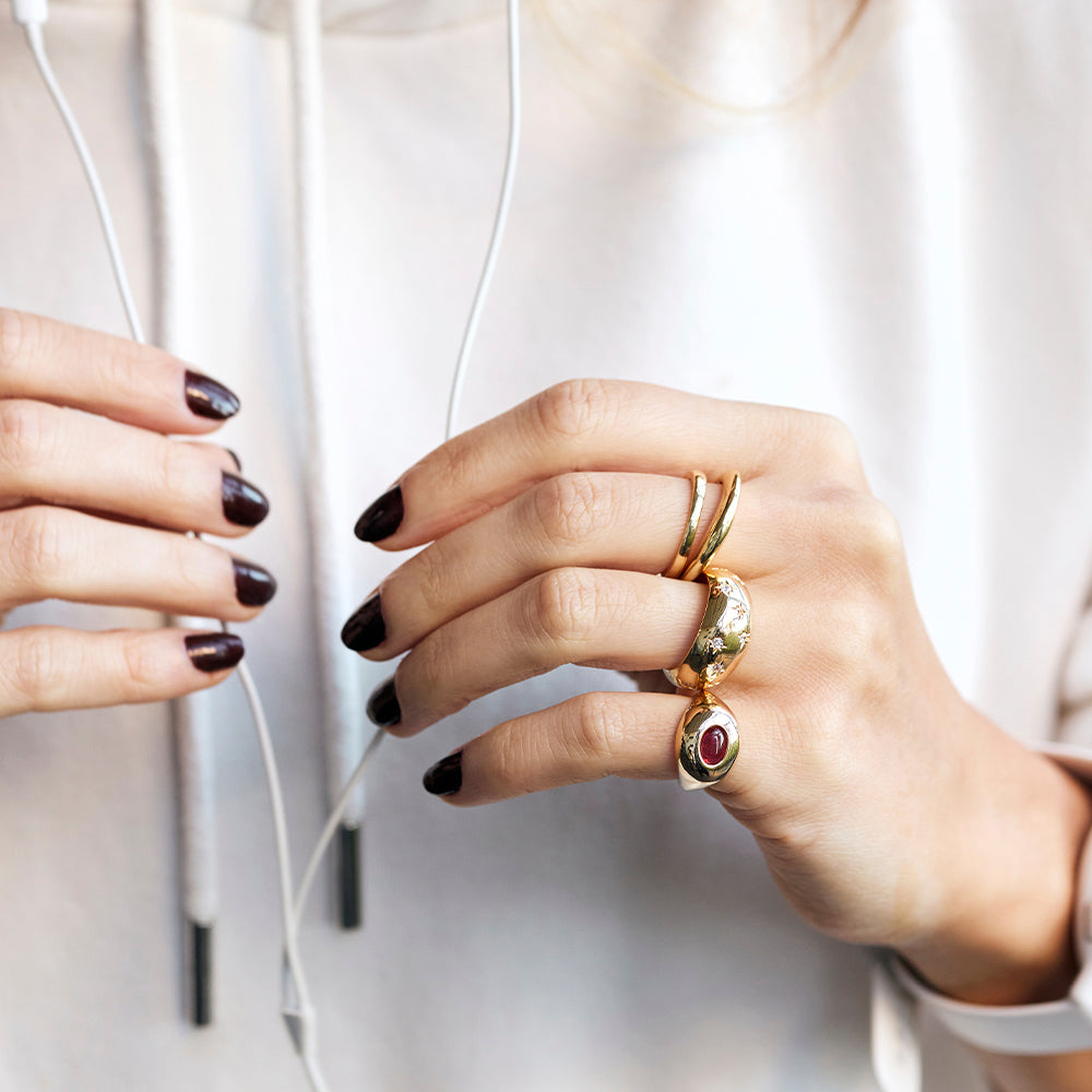 Anel Stardust Dourado