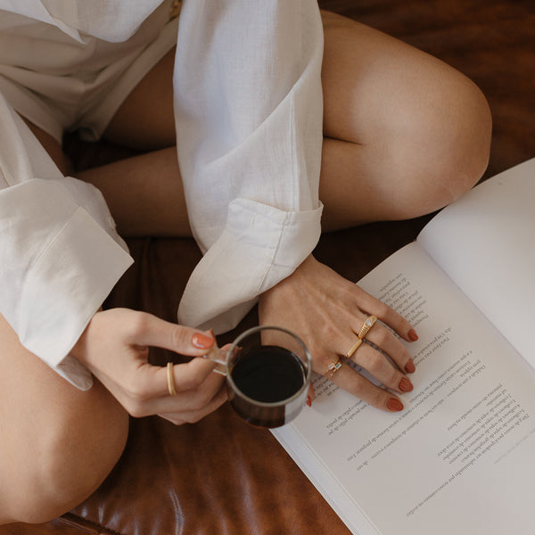 Anel Tali Cristal Dourado