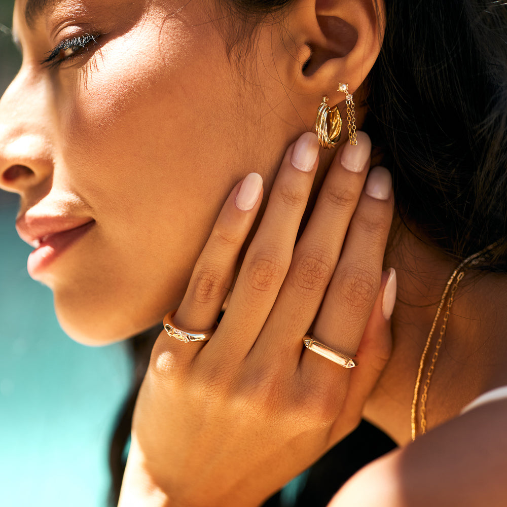 Anel Acácia Dourado