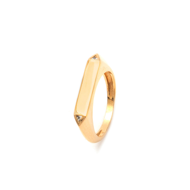 Anel Rosa Dourado