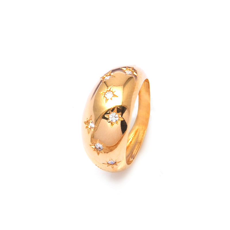 Anel Stardust Dourado