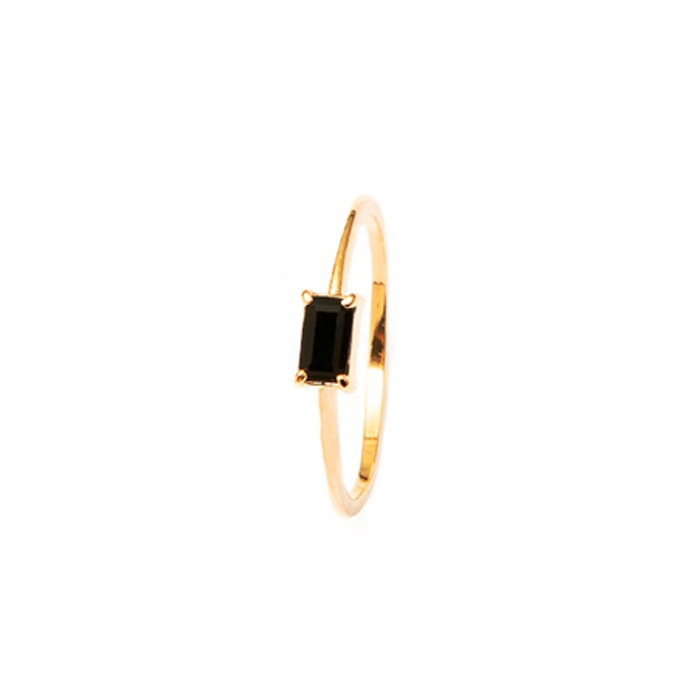 Anel Tali Black Dourado