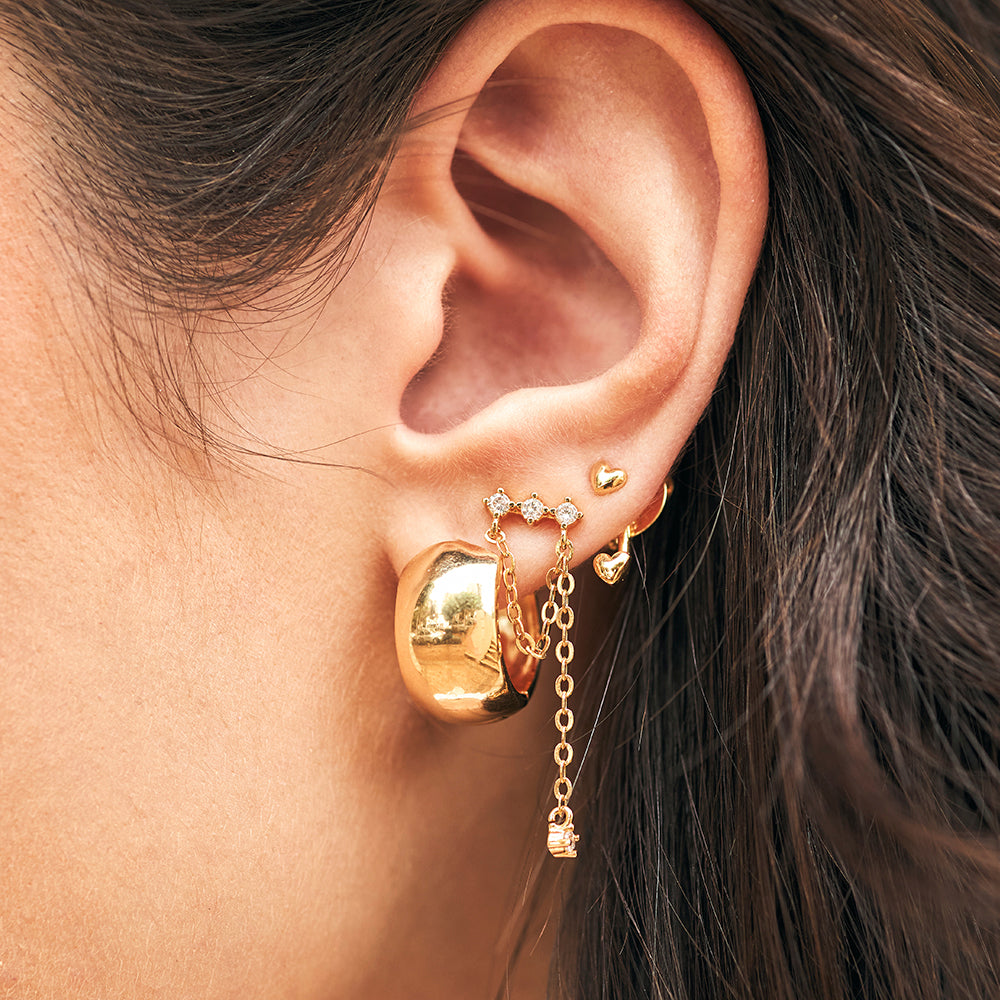 Argola Downtown Dourada