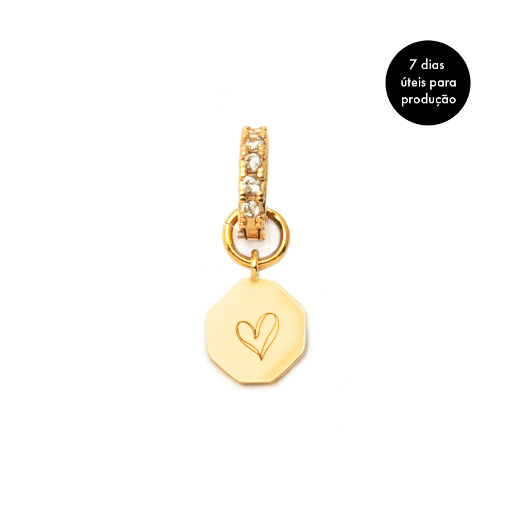 Charm ILY Dourado