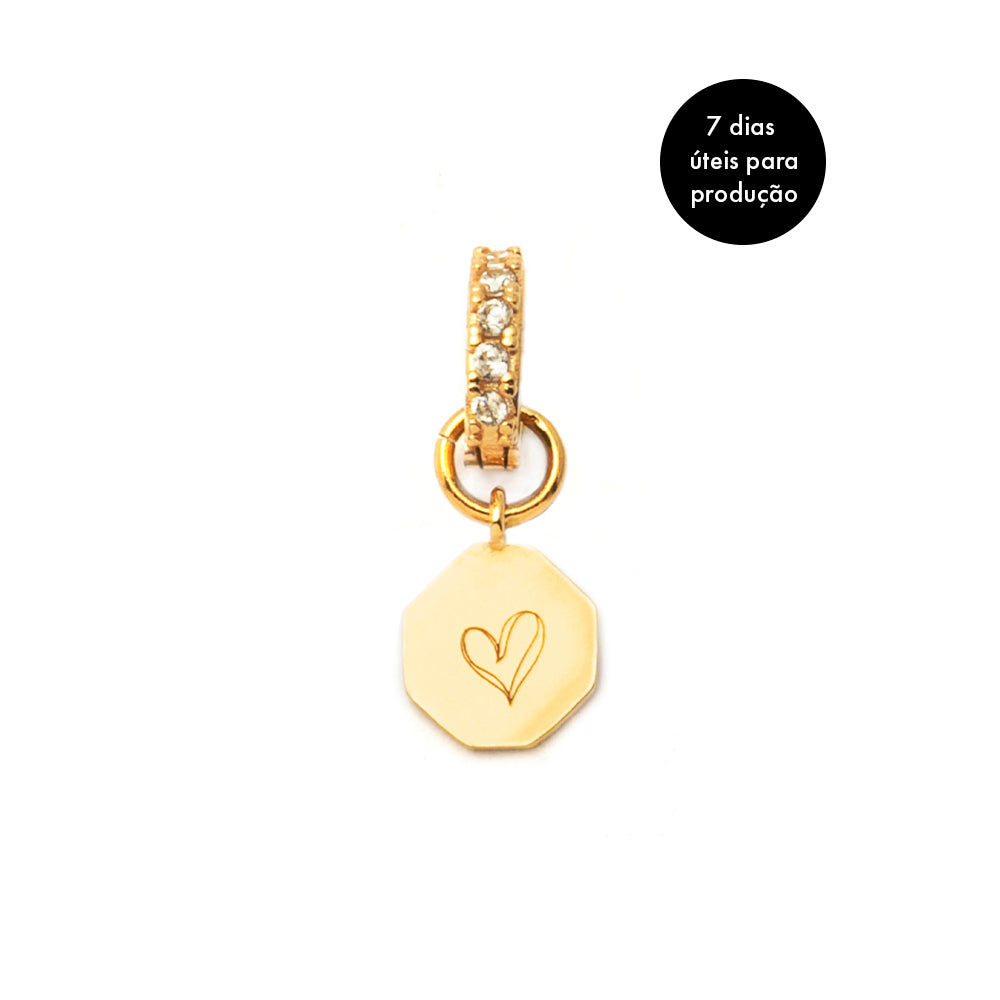 Charm ILY Dourado