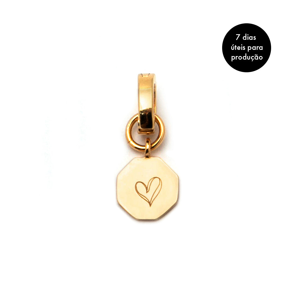 Charm ILY Dourado