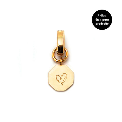 Charm ILY Dourado