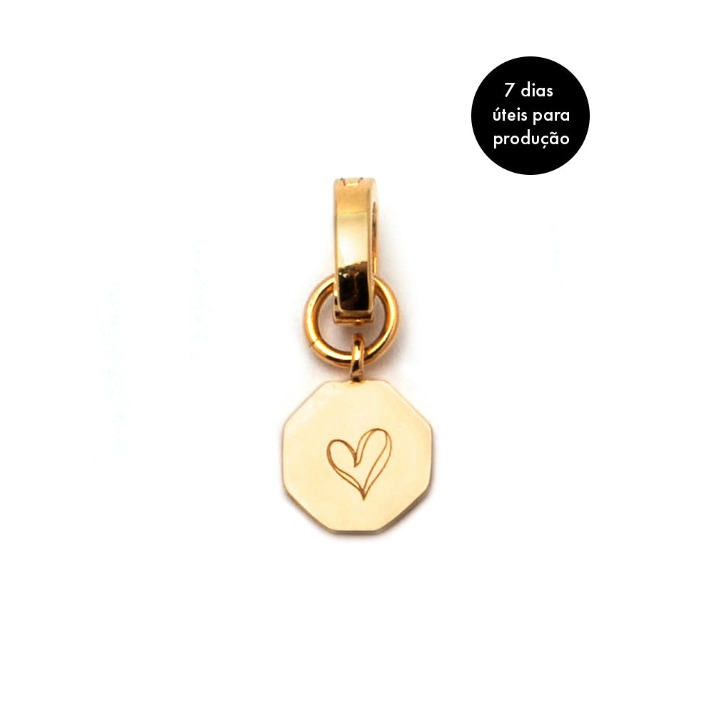 Charm ILY Dourado