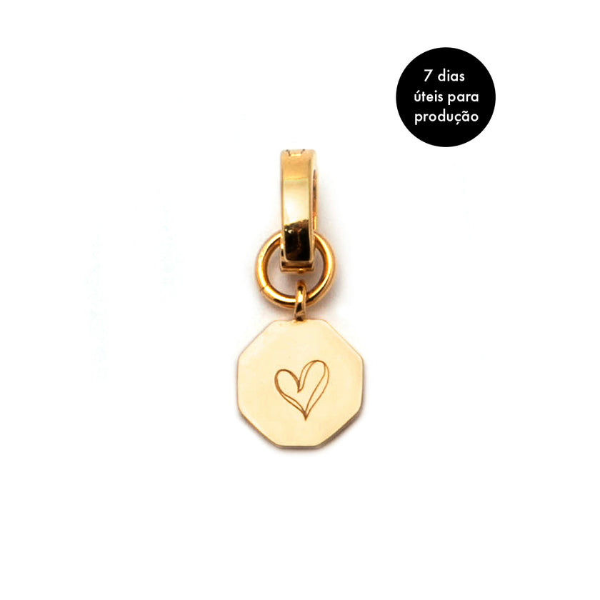 Charm ILY Dourado