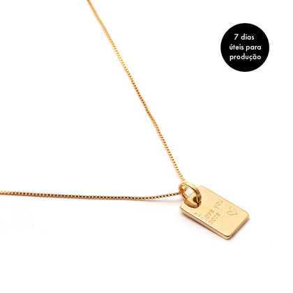Colar Love Note Dourado