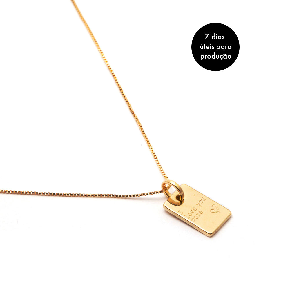 Colar Love Note Dourado