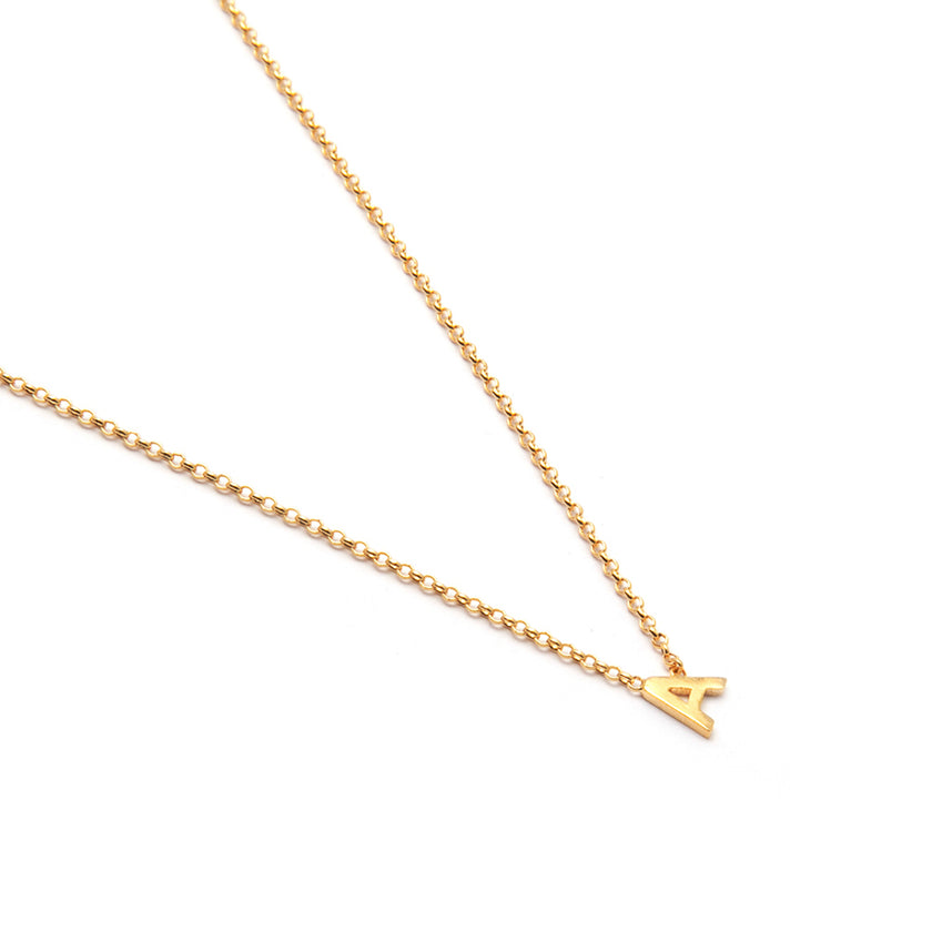 Colar Mini Letter Dourado