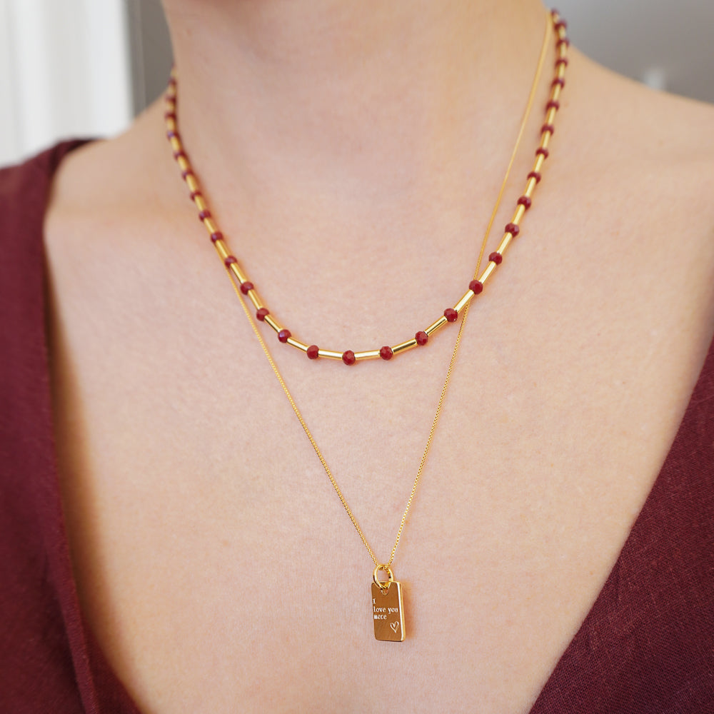 Colar Love Note Dourado