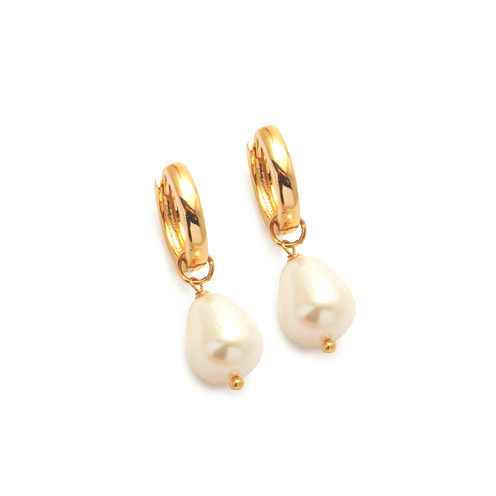 Argola Pearl Dourada