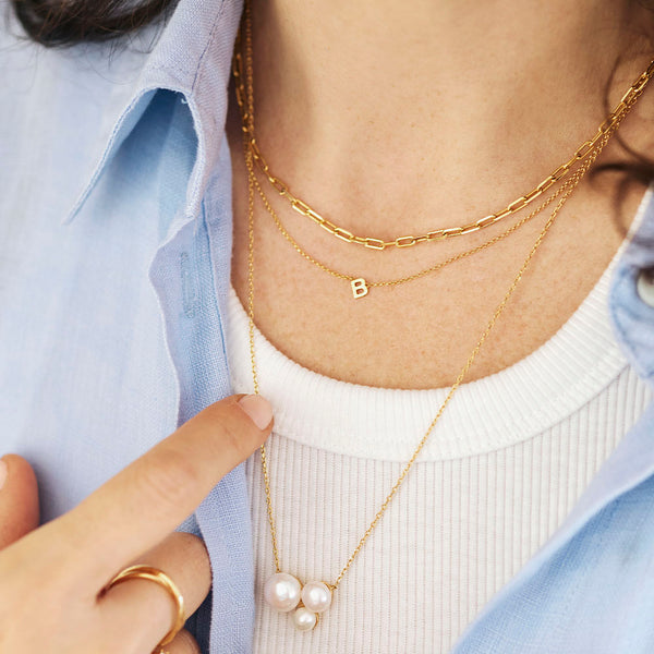 Colar Mini Letter Dourado