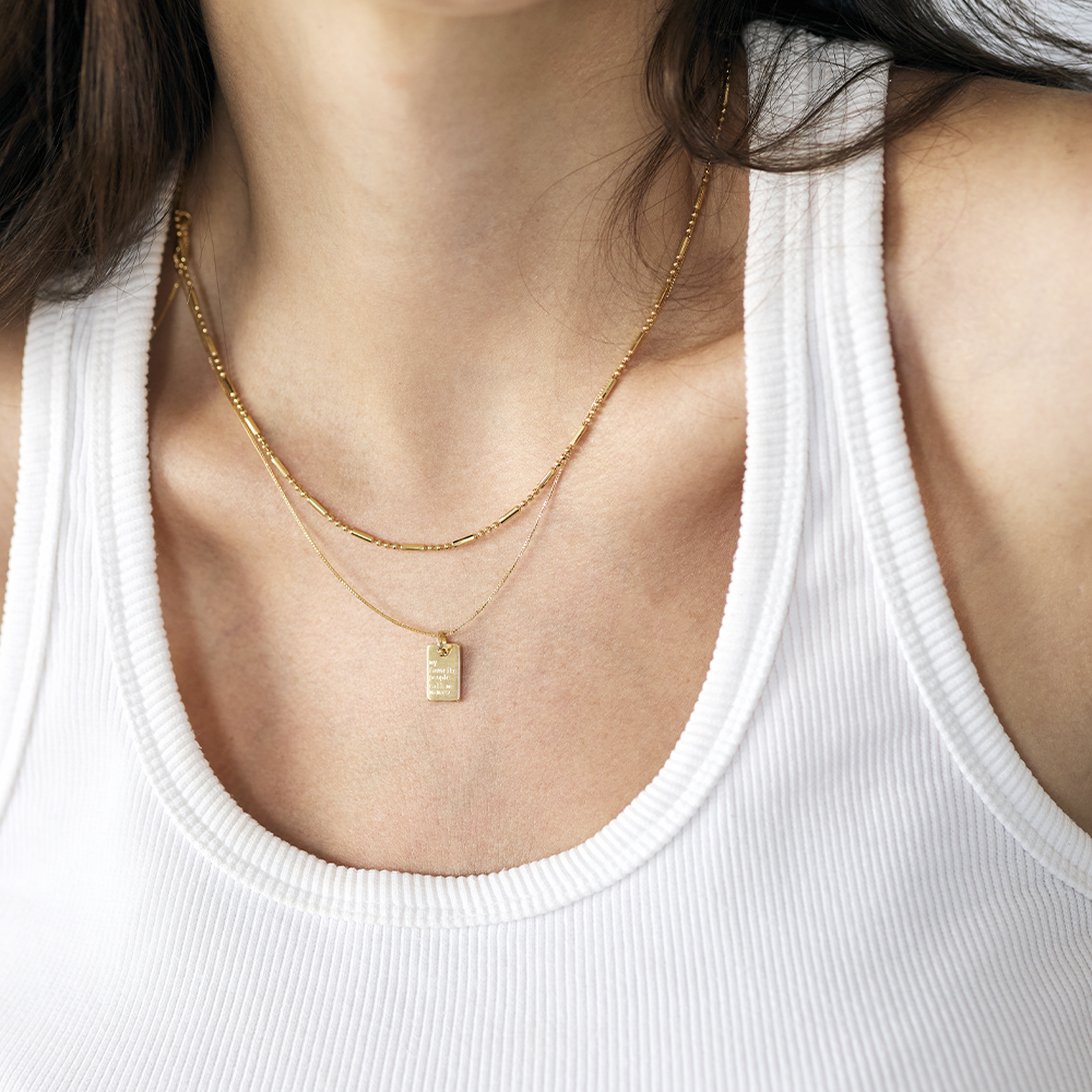 Colar Love Note Dourado