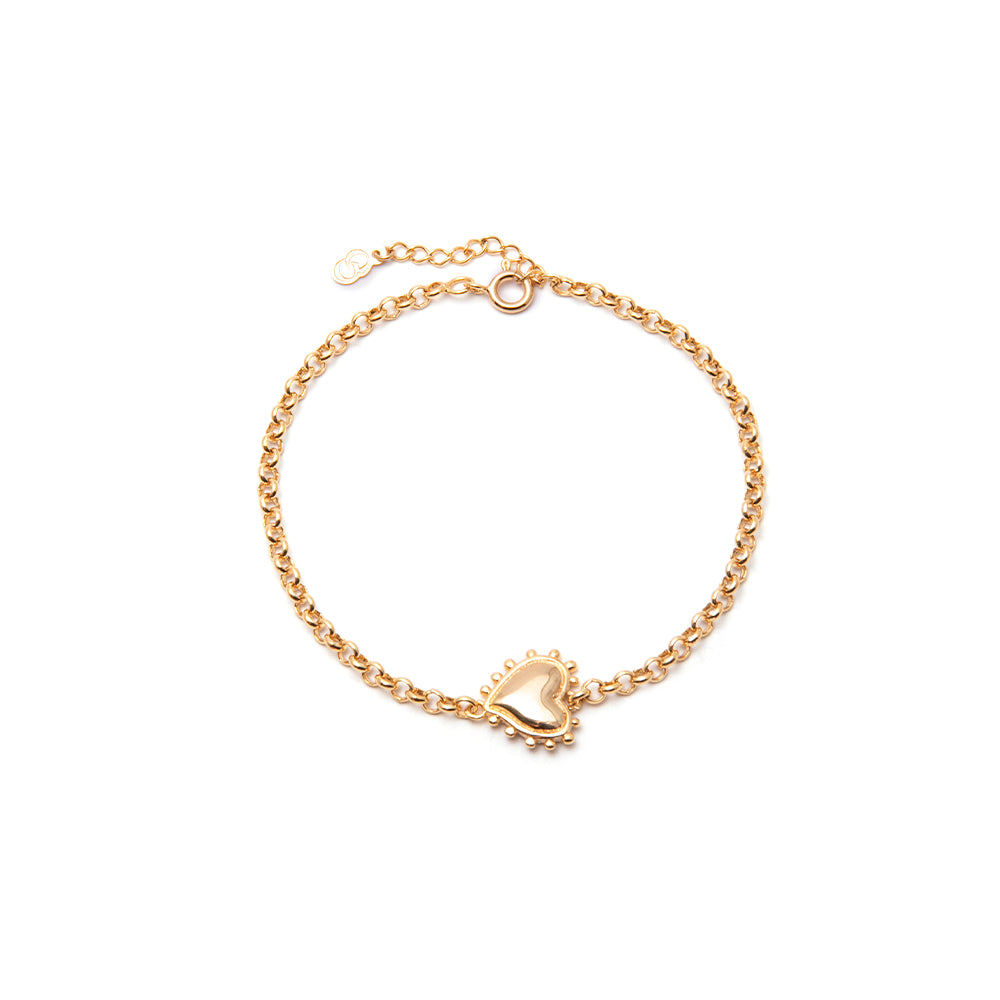 Pulseira Bisou Dourada