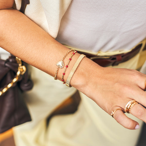 Pulseira Bisou Dourada